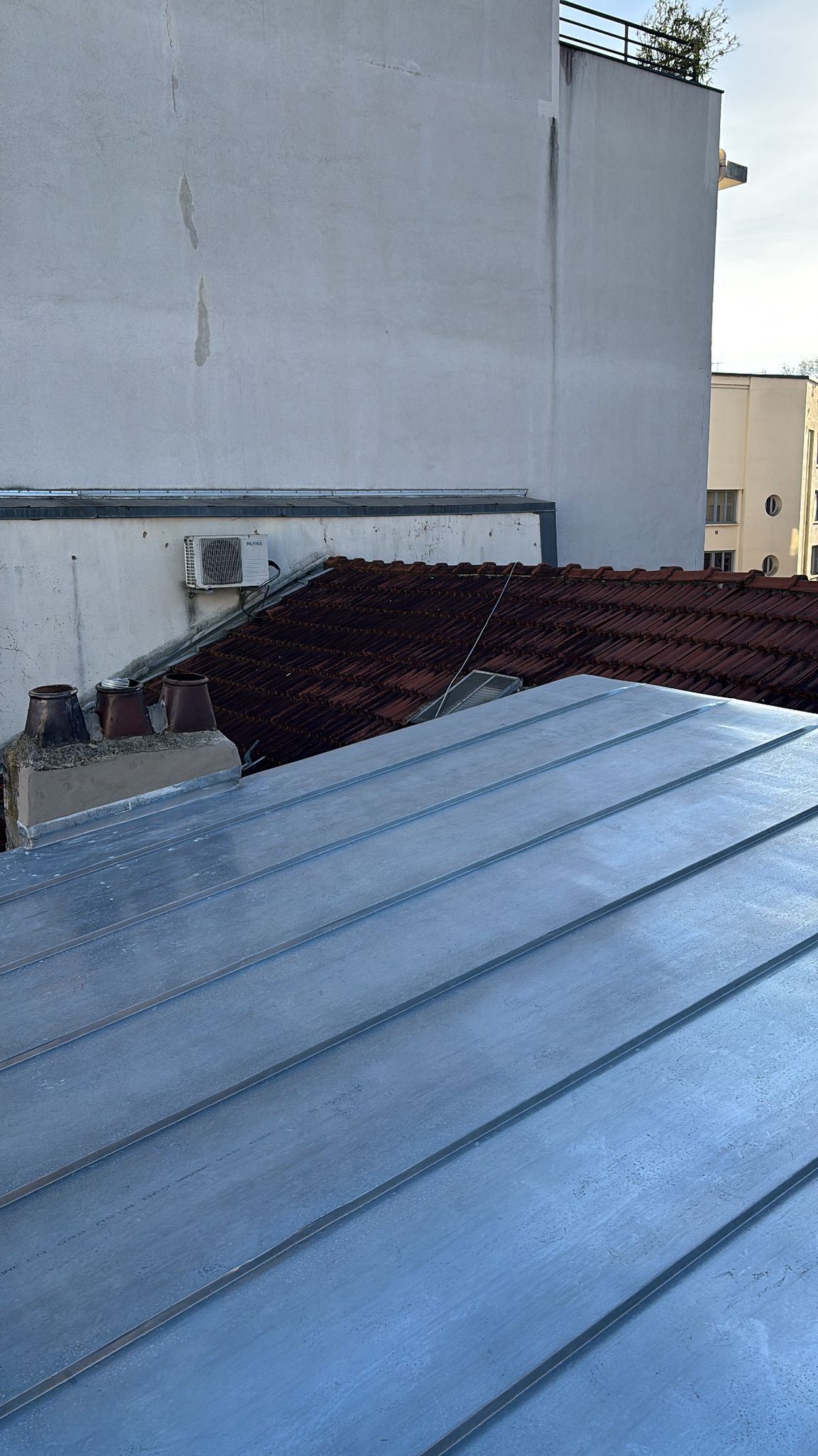 Couverture zinc en milieu urbain